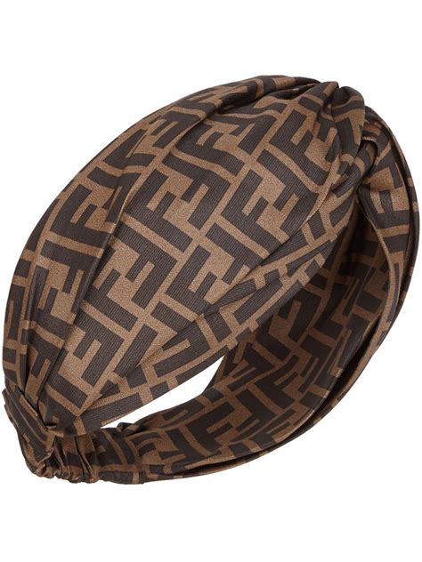 fendi double f logo headband|fendi ff motif headband.